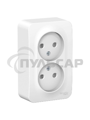 Розетка 2-м ОП BLANCA 16А 250В защ. шторки без заземл. изол. пласт. белый  SchE BLNRA001211