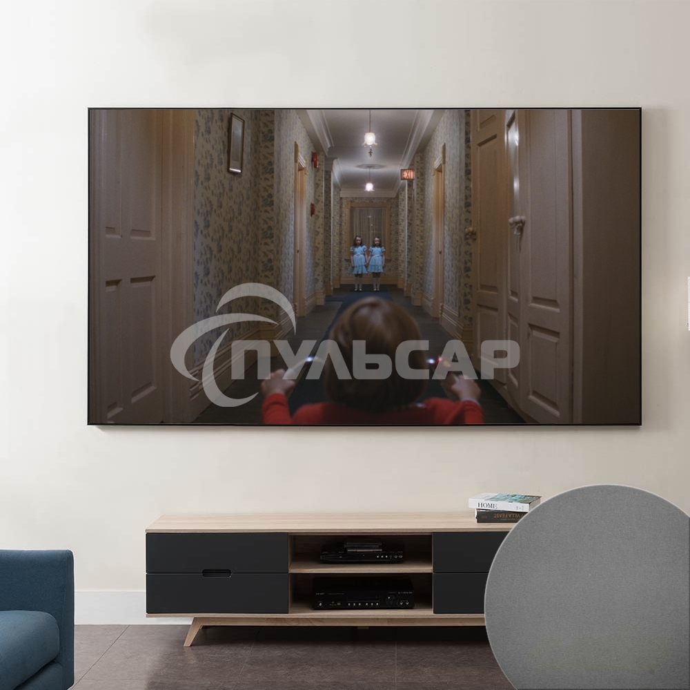 Экран Cinema S'OK Pro 16:9 135' настенно-потолочный, на раме, 298x168см, рама черная 1см, полотно серый HCG