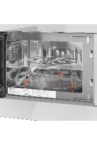 Микроволновая печь встраиваемая Maunfeld JBMO820GW01 белый, 20 л, 1080 Вт, переключатели - сенсор/поворотный механизм