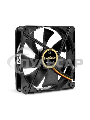 Вентилятор для корпуса ExeGate EX14025B3P черный, 140 мм, 1250 об/мин, 23 дБ, 3 pin