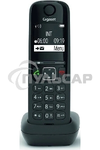 Дополнительная трубка Dect Gigaset AS690HX черный для AS690