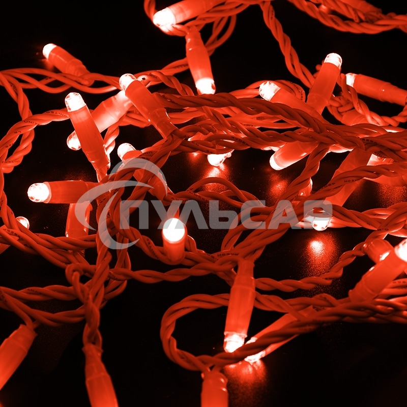 Гирлянда Neon-night Нить 10м, с эффектом мерцания, белый ПВХ, 230В, красный