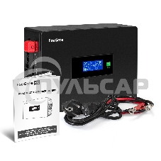 Комплект ИБП EX295994RUS + батарея 150Aч EX282990RUS 2шт (инвертор, синус, для котла, PF=1, настенный) ExeGate IdealSine SR-1500.LCD.2SH  1500VA/1500W, чистая синусоида, цветной LCD-дисплей, 2*Schuko, крепление настенное, Black + батарея ExeGate DT 12150 