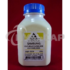 Тонер SAMSUNG CLP 300/315/320/325/360/415/500/510/600/610/660/CLX3300/3305 Yellow, (фл.45г.) AQC фас. Россия