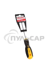 Отвертка шлицевая SL 3х75 мм, двухкомпонентная рукоятка Rexant