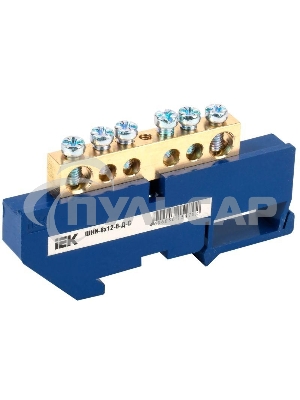 Шина нулевая на DIN-изол. ШНИ-8х12-6-Д-С ИЭК YNN10-812-6D-K07