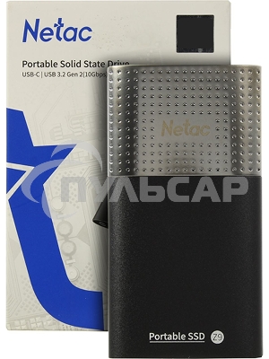 Внешний SSD Netac Z9, 2TB, USB 3.2 Gen 2 Type-C, R/W 550/480, черный
