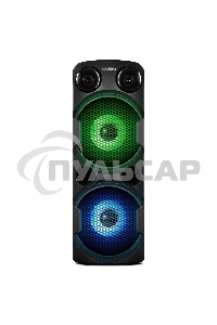 Колонка АС Sven PS-750, черный (80 Вт, TWS, Bluetooth, FM, USB, microSD, LED-дисплей, 2х4400мА*ч)