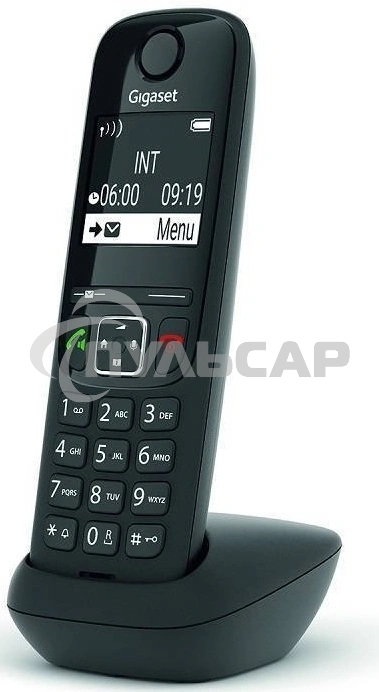 Дополнительная трубка Dect Gigaset AS690HX черный для AS690