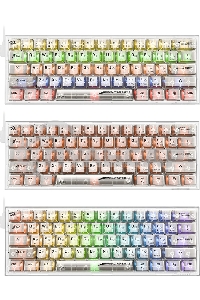 Клавиатура проводная игровая Redragon Fizz прозрачно-белая (USB,+ICE, 61 кл., RGB подсветка)