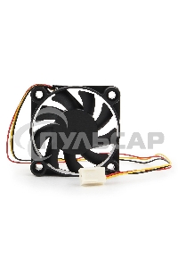 Вентилятор для корпуса Gembird D50BM-12AS-R черный, 50 мм, 5000 об/мин, 25 дБ, 3 pin