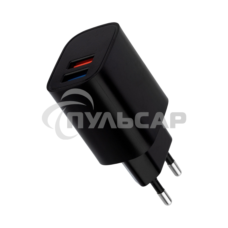 Сетевое зарядное устройство Rexant 2 x USB, 5V, 2.4 A, черный
