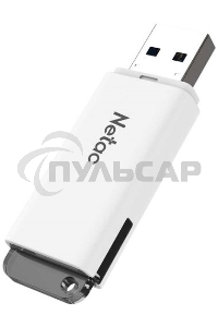 Флешка USB Netac U185 128 Gb <NT03U185N-128G-20WH>, USB 2.0, с колпачком, пластиковая белая