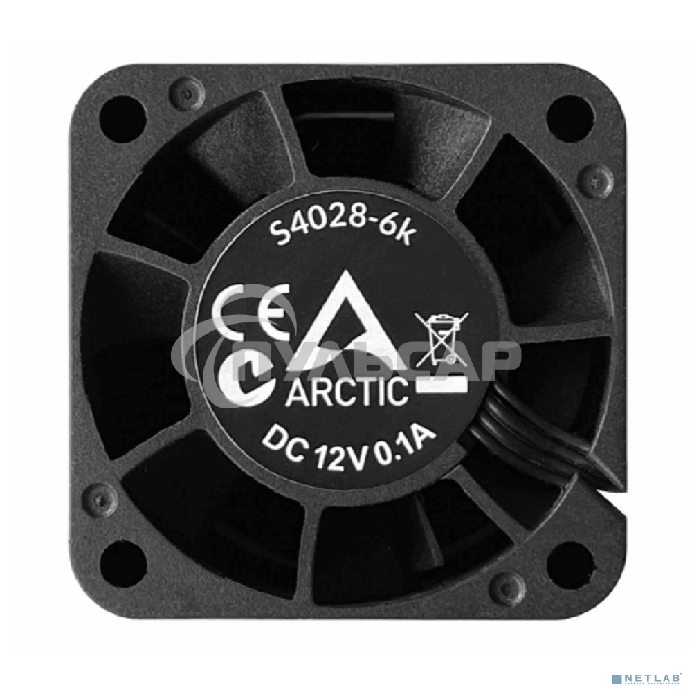 Вентилятор для корпуса Arctic S4028-6K черный, 40 мм, 6000 об/мин, 4 pin