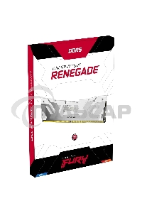 Оперативная память Kingston Fury Renegade, DDR5, 32Gb (1x32Gb), 6400MHz, CL32, DIMM, радиатор, белый
