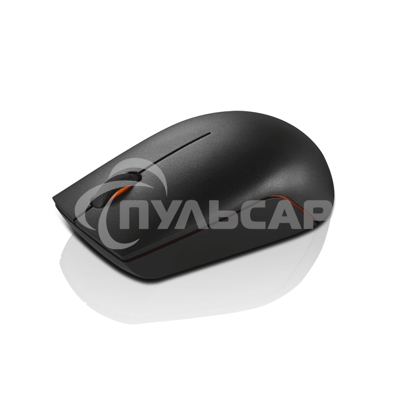 Мышь беспроводная Lenovo 300 черный, 1000 dpi, радиоканал, USB, кнопки - 3