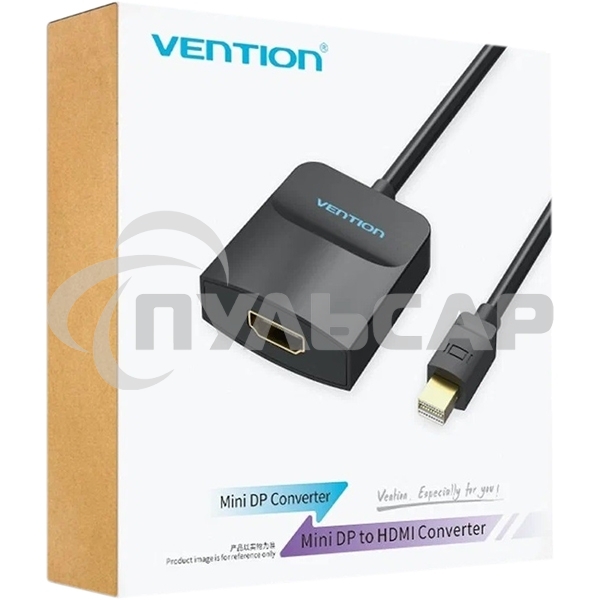 Адаптер-переходник Vention mini DisplayPort 20M > HDMI F черный (HBCBB)
