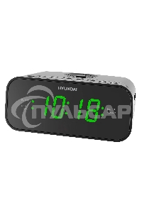 Радиобудильник Hyundai H-RCL221 черный LCD подсв:зеленая часы:цифровые FM