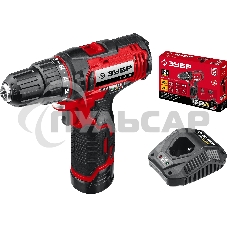 Дрель-шуруповерт ЗУБР ДШЛ-125-21, Аккумуляторная, 12В