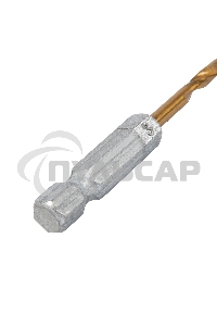 Сверло по металлу Matrix, 3 мм, HSS, нитридтитановое покрытие, 6-гранный хвостовик