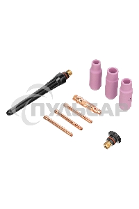 Горелка сварочная TIG WP17V, прямое подключение к баллону, 4 метра Denzel