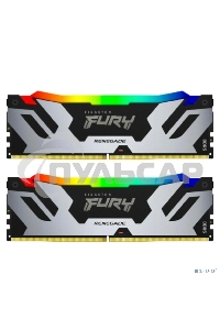 Оперативная память Kingston Fury Renegade, DDR5, 96Gb (2x48Gb), 6000MHz, CL32, DIMM, с радиаторами, cеребристый/черный
