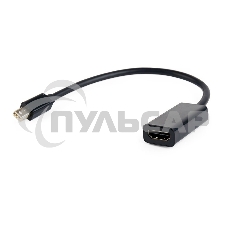 Переходник miniDisplayPort - HDMI, Cablexpert A-mDPM-HDMIF-02, 20M/19F, кабель 15см, черный, пакет
