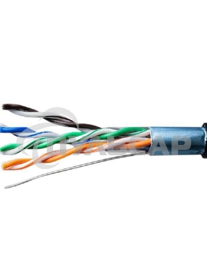 Кабель витая пара F/UTP кат.5E 4х2х24AWG solid CU PE Outdoor Standard черный