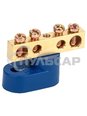 Шина нулевая ШНИ-6х9-4-У1-С на одном угловом изоляторе ИЭК YNN10-69-4C1-K07