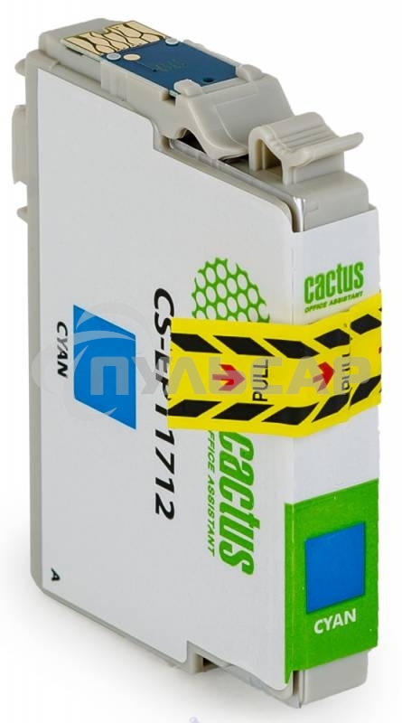 Картридж струйный Cactus CS-EPT1712 17XL голубой (10 мл) для Epson Expression Home XP-33/103/203/207/303/306/403/406