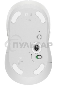 Мышь беспроводная Logitech Signature M650 белый, 4000 dpi, радиоканал, Bluetooth, USB, кнопки - 5