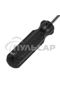 Отвертка SPARTA 13211 ph1х75мм углеродистая сталь черная пластиковая рукоятка