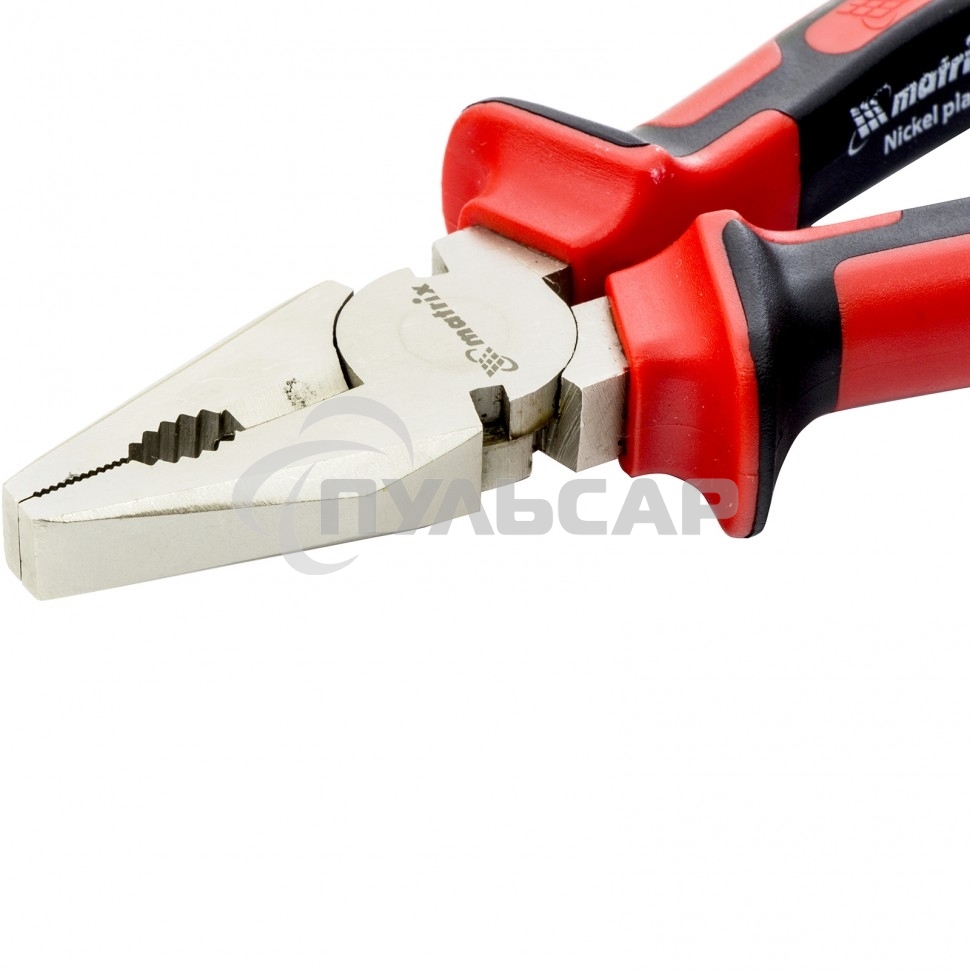 Плоскогубцы Matrix NICKEL, 160 мм, никелированные, двухкомпонентные рукоятки