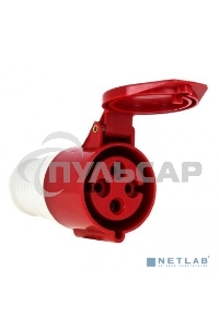 Розетка кабельная 32А 380В 3P+РЕ IP44 (224) EKF ps-224-32-380