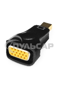Переходник miniDisplayPort - VGA, Cablexpert A-mDPM-VGAF-01, 20M/15F, черный, пакет