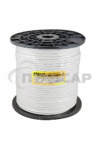 Кабель КВК-В-2+2x0,50 мм² (Cu/CCA) (96) белый (бухта 200 м) PROconnect