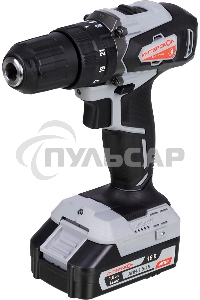 Дрель-шуруповерт ИНТЕРСКОЛ ДАУ-13/18ВК, Аккумуляторный, 18В, 2 АКБ, Ударный, Кейс