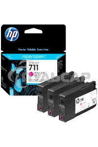 Картридж струйный HP №711 CZ135A пурпурный x3уп. для HP DJ T120/T520