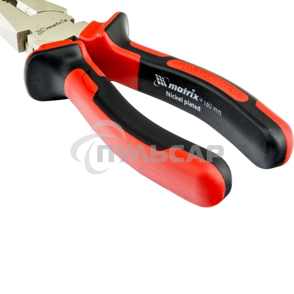 Плоскогубцы Matrix NICKEL, 160 мм, никелированные, двухкомпонентные рукоятки
