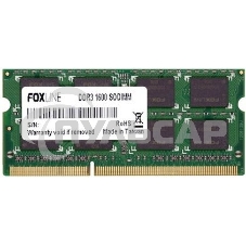 Оперативная память Foxline, DDR3, 8Gb, (1x8 Gb,), 1600 MHz, CL11, SO-DIMM