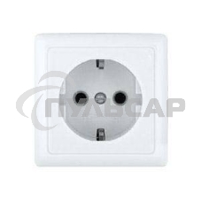 Розетка 1-м ОП Хит 16А с заземл. белый  SchE RA16-133-B