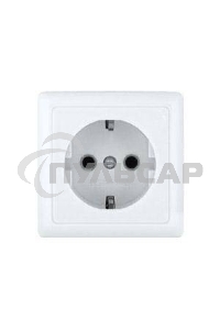 Розетка 1-м ОП Хит 16А с заземл. белый  SchE RA16-133-B
