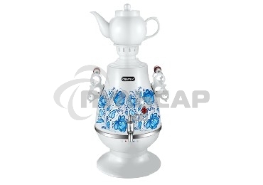 Самовар электрический CENTEK СТ-0091A Самовар Centek СТ-0091 A (белый+рисунок), 4.0л, 2300Вт, поддерж.t + LED индикатор, керам заварник