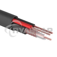 Кабель КВК-П-2 +2x0,75 мм² (Cu/Cu) черный (бухта 200 м) Rexant