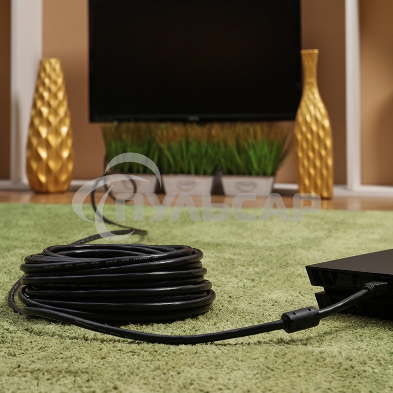 Кабель Proconnect (17-6210-6) Шнур HDMI - HDMI gold 20М с фильтрами (PE bag)