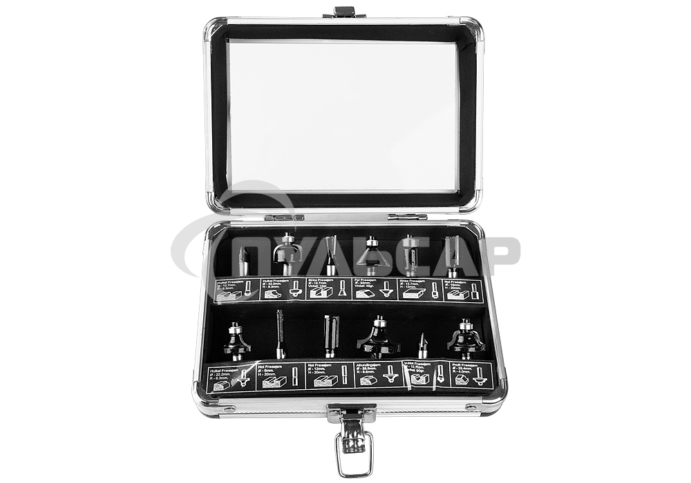 Набор фрез Sturm! 9016-RB-S8-12-3 в металлическом кейсе 12шт