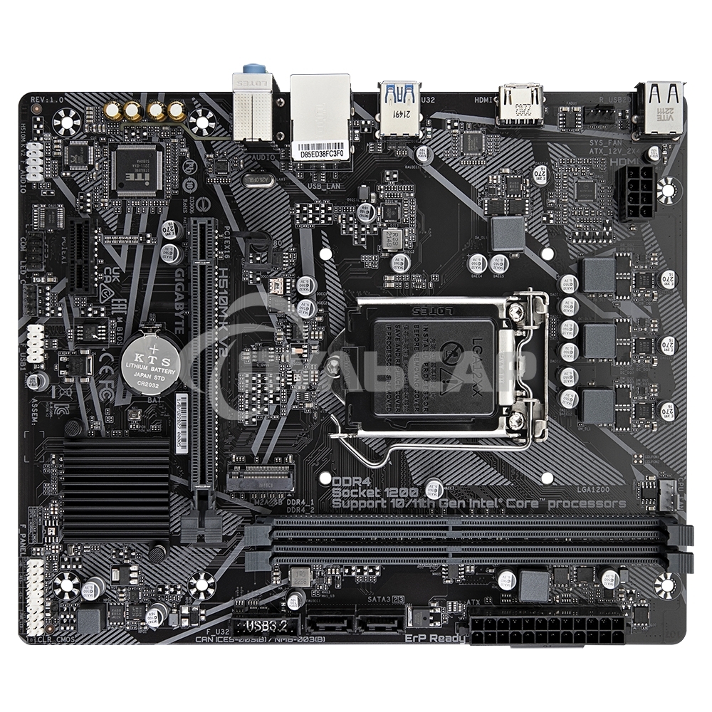 Материнская плата Gigabyte H510M K V2 (rev. 2.0), LGA 1200, Intel Q470, 2xDDR4, 2xSATA, 1xM.2, 1xPCIe 3.0 x16, 1xPCIe 3.0 x1, 1xHDMI, 1x 1Gb LAN, 2xUSB 3.2 Gen 1, 4xUSB 2.0, 3x3.5 мм, 7.1, Micro ATX