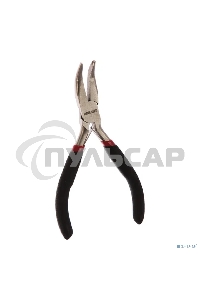 Тонкогубцы изогнутые Rexant Мини 120 мм никелированные, авторазжим, обливные рукоятки