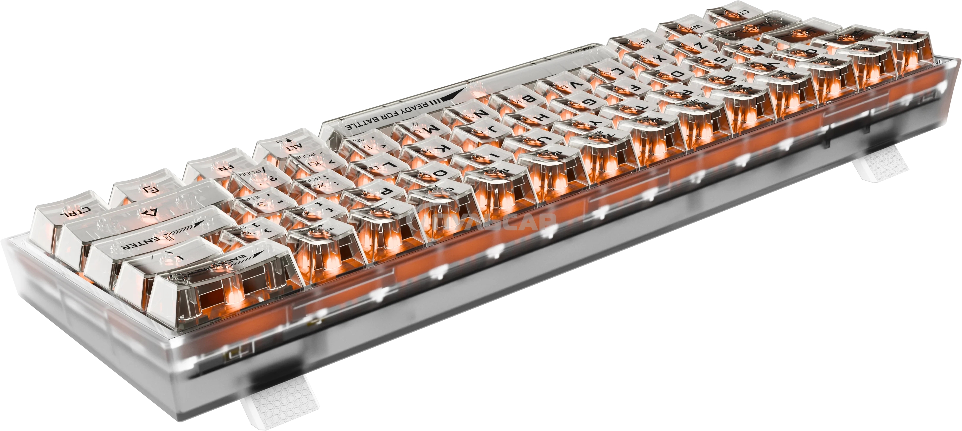 Клавиатура проводная игровая Redragon Fizz прозрачно-белая (USB,+ICE, 61 кл., RGB подсветка)