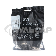 Кабель DVI-D single link Cablexpert CC-DVIL-BK-6, 19M/19M, 1.8м, CCS, черный, экран, феррит.кольца, пакет